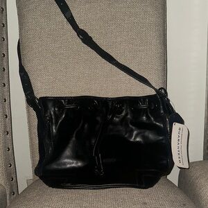 Black Leather Crossbody Bag
